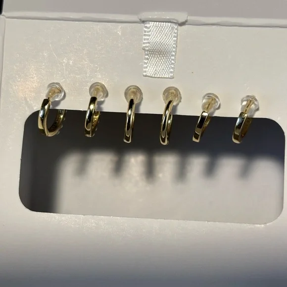 Petite Hoop Earrings - Picture 3 of 9